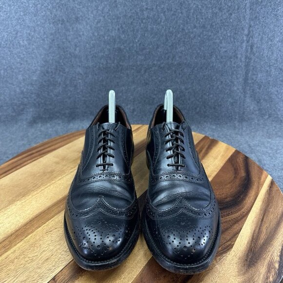 Allen Edmonds Lloyd Shoes Mens 9AA Black Leather Wingtip Lace Up Dress Shoe main image 5